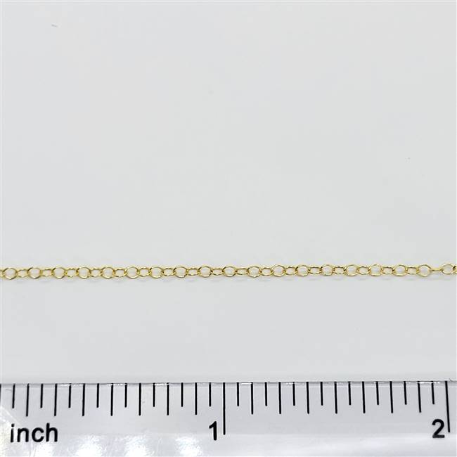 14k Gold Filled Chain - Cable Chain 1.3mm