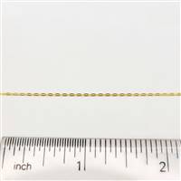 14k Gold Filled Chain - Drawn Cable Chain 1mm Flat
