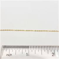 14k Gold Filled Chain - Cable Chain 1.2mm Flat