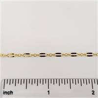 14k Gold Filled Chain - Dapped Long & Short Chain Md. 2.4mm x 5.6mm