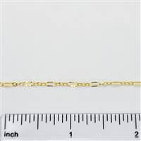 14k Gold Filled Chain - Dapped Long & Short Chain 2mm