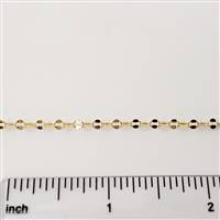 14k Gold Filled Chain - Dapped Cable Chain 2.5mm x 2.8mm