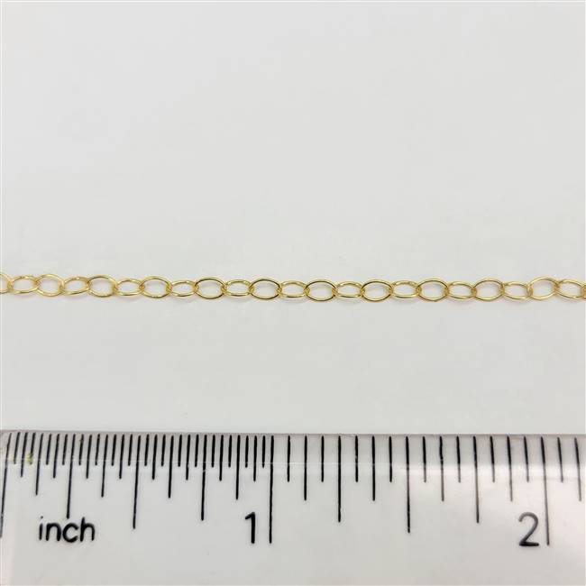 14k Gold Filled Chain - Cable Chain 2.1mm