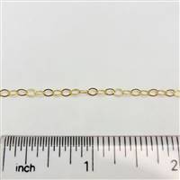 14k Gold Filled Chain - Cable Chain 2.1mm Flat