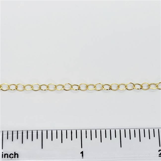 14k Gold Filled Chain - Cable Chain Triangle Wire 2mm x 3mm