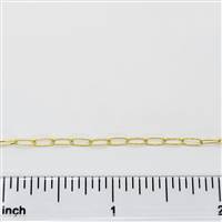 14k Gold Filled Chain - Drawn Cable Paper Clip  Chain 2mm x 5mm