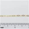14k Gold Filled Chain - Drawn Flat Cable Paper Clip Chain 2mm x 5mm
