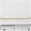 14k Gold Filled Chain - Dapped Cable Chain 2.5mm x 3.4mm