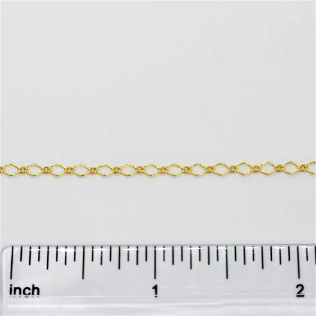 14k Gold Filled Chain - Long & Short Curb Chain 2mm x 3.6mm