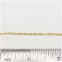 14k Gold Filled Chain - Cable Chain 2.3mm Flat