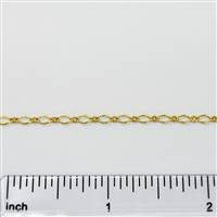 14k Gold Filled Chain - Long & Short Curb Chain 3mm x 4mm