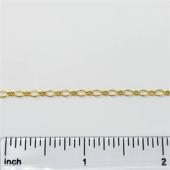 14k Gold Filled Chain - Long & Short Curb Chain 3mm x 4mm