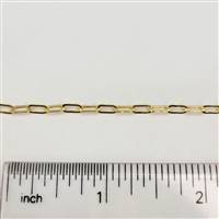 14k Gold Filled Chain - Drawn Cable Chain 2.4mm x 6mm Flat