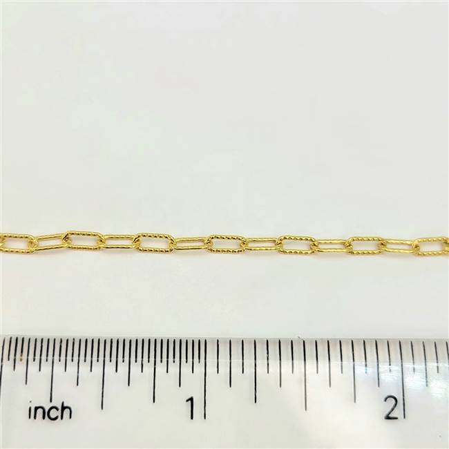 14k Gold Filled Chain - Drawn Twisted Cable Chain. 2.4mm x 6mm