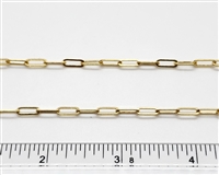 14k Gold Filled Chain - Drawn Flat Cable Chain 3mm x 8mm