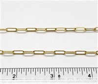 14k Gold Filled Chain - Drawn Twisted Cable Chain 3mm x 8mm