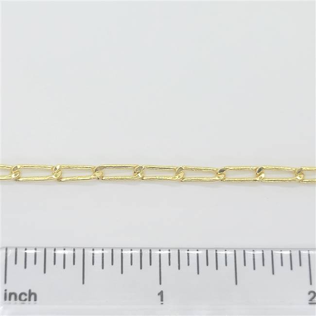 14k Gold Filled Chain - Elongated Curb Chain 3mm x 8mm