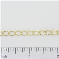 14k Gold Filled Chain - Curb Flat Chain 4mm