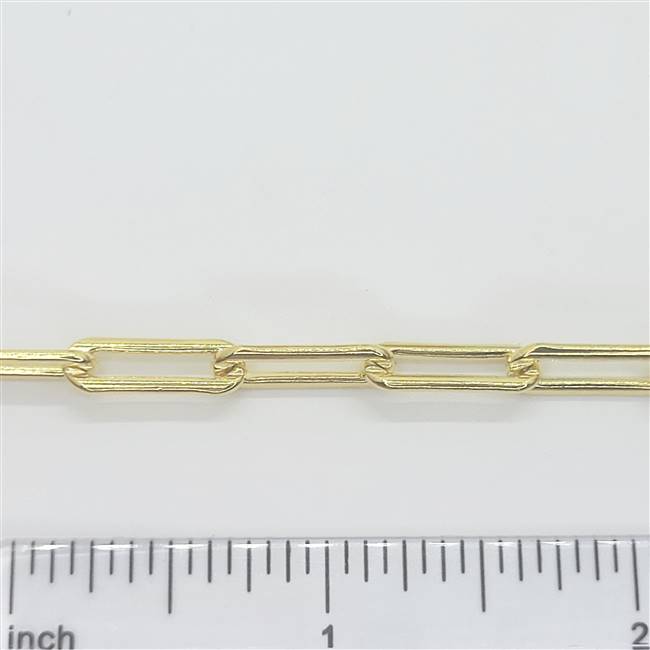 14k Gold Filled Chain - Drawn Rectangle Chain 5mm x 15mm