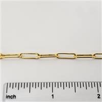 14k Gold Filled Chain - Drawn Cable Paper Clip 3.8mm x 13mm