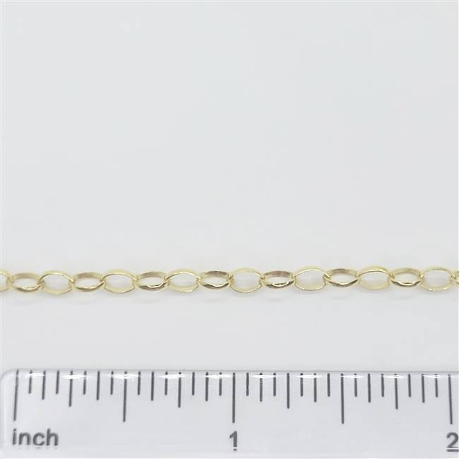 14k Gold Filled Chain - Rolo Oval Chain 3mm x 4.7mm