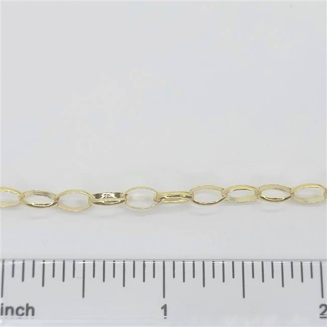 14k Gold Filled Chain - Rolo Oval Chain 3.7mm x 6.5mm