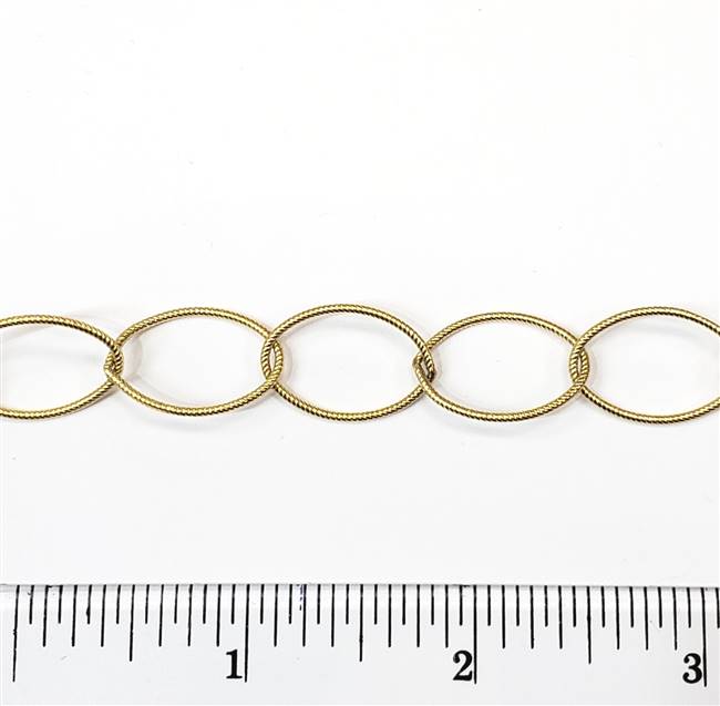 14k Gold Filled Chain - Oval Cable Chain 13.5X20mm Twisted