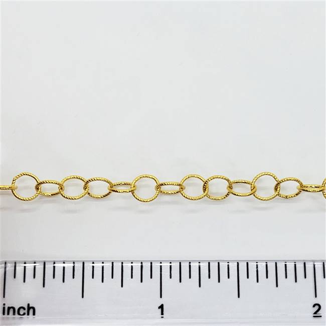 14k Gold Filled Chain - Round Cable Chain 5mm Twisted