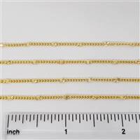 14k Gold Filled Chain - Curb Chain with Starburst 1.7mm x 2.2mm
