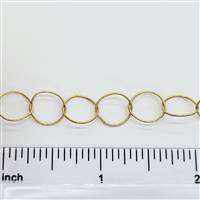 14k Gold Filled Chain - Round Wire Chain 10mm Twisted
