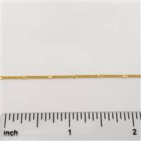 14k Gold Filled Chain - Curb Chain with Starburst 1.3mm x 1.5mm