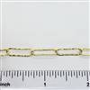14k Gold Filled Chain - Elongated Rectangle Hammered Chain 5.5mm x 15mm