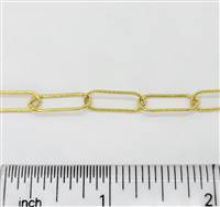 14k Gold Filled Chain - Elongated Rectangle Twisted Chain 5.5mm x 15mm