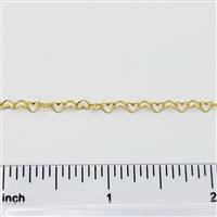 14k Gold Filled Chain - Heart Chain 3mm x 4mm