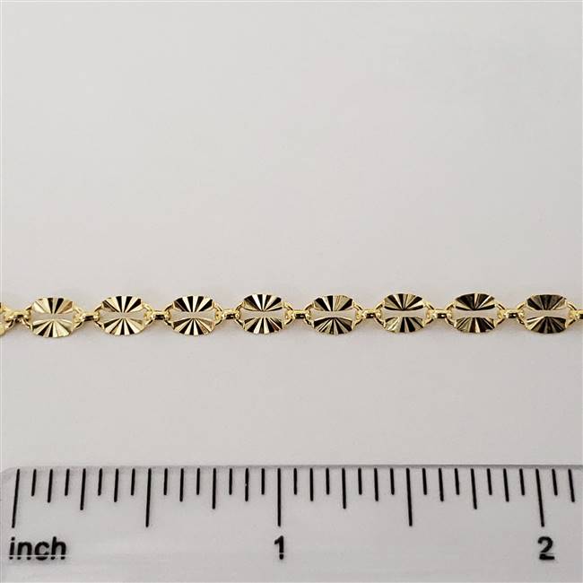 14k Gold Filled Chain - Long & Short Starburst Chain 3.6mm x 6.4mm