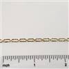 14k Gold Filled Chain - Long & Short Hammered Flat Chain 3mm x 6mm