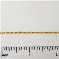 14k Gold FIlled Chain - Figaro Curb Chain with Starburst 2.4mm x 4mm