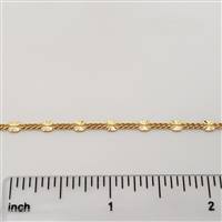 14k Gold FIlled Chain - Figaro Curb Chain with Starburst 3mm x 4.5mm