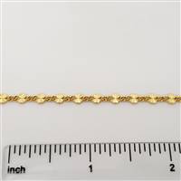 14k Gold FIlled Chain - Figaro Curb Chain with Starburst 3.5mm x 6mm