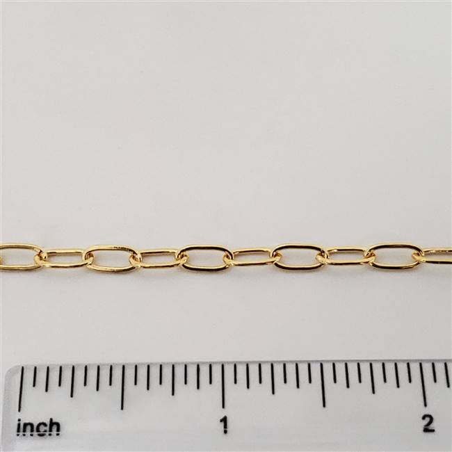 14k Gold Filled Chain - Drawn Cable Chain 3.6mm x 7.8mm
