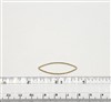14k Gold Filled Links - Textured Marquise 15mm x 35mm