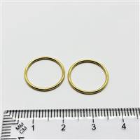 14k Gold Filled Links - Closed Ring 15mm. 18 Gauge.