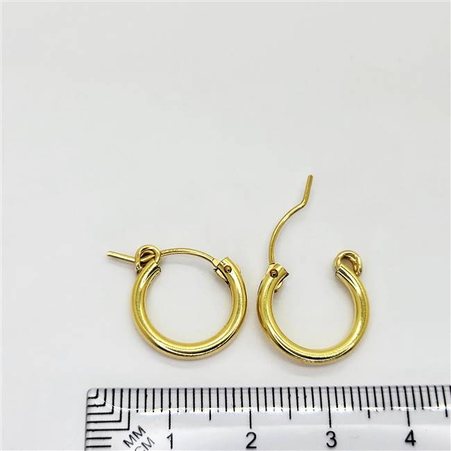 14k Gold Filled Euro Hoop. 2.3mm x 15mm