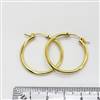 14k Gold Filled Euro Hoop. 2.3mm x 29mm