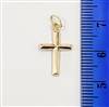 14k Gold Filled Puffy Cross 7mm x10mm