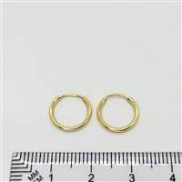 14k Gold Filled Endless Hoop. 1.2mm x 12mm