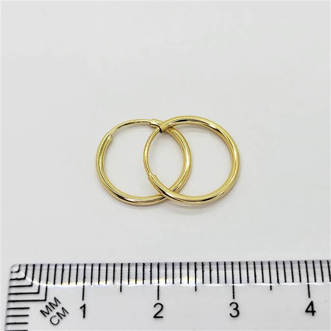 14k Gold Filled Endless Hoop. 1.2mm x 14mm