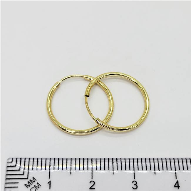 14k Gold Filled Endless Hoop. 1.2mm x 16mm