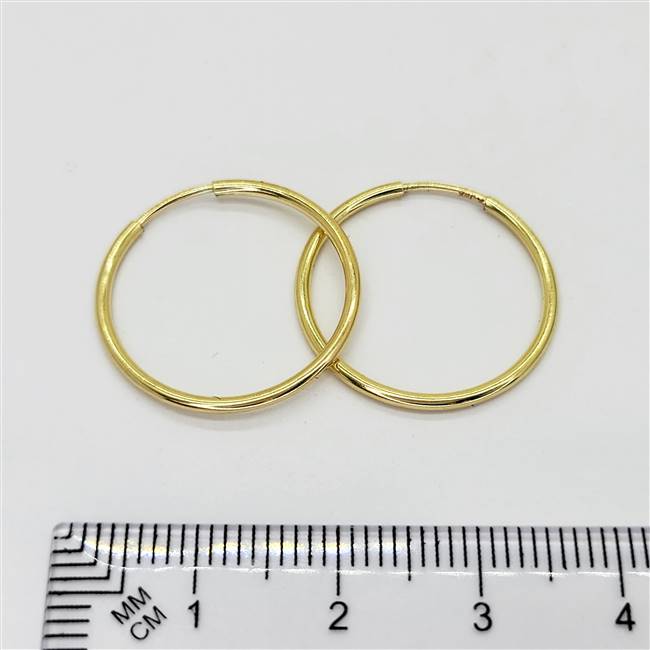 14k Gold Filled Endless Hoop. 1.2mm x 20mm