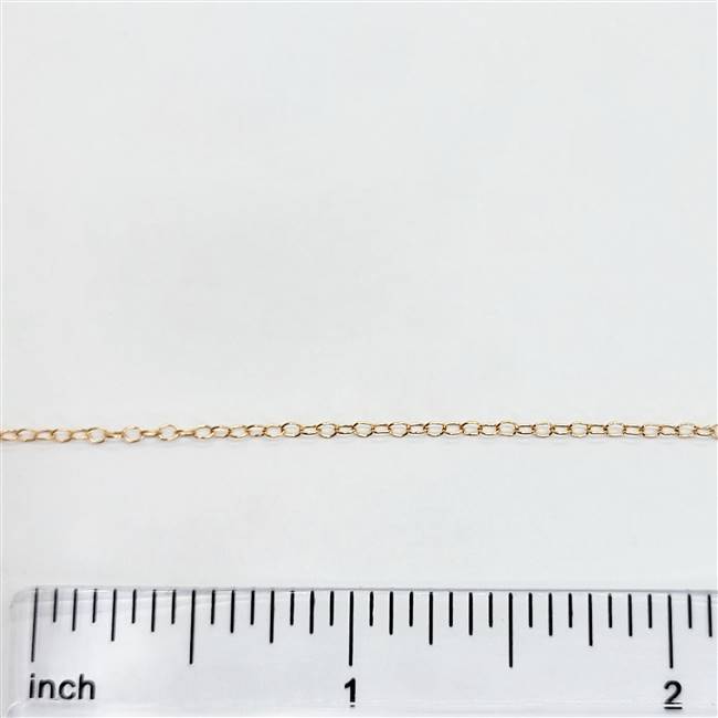 Rose Gold Filled Chain - Cable Chain 1.3mm